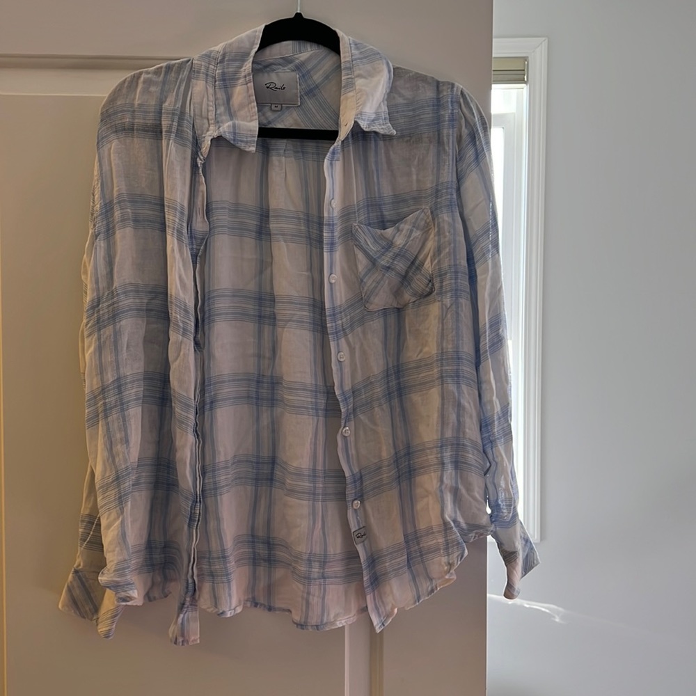 Rails blue and white button down